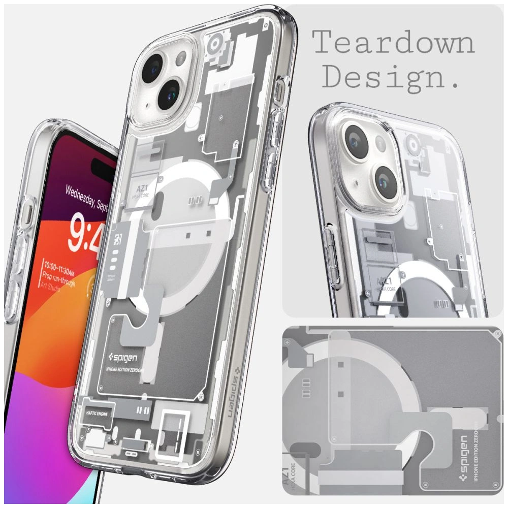 Etui Spigen Ultra Hybrid Mag MagSafe Apple iPhone 15 Zero One White