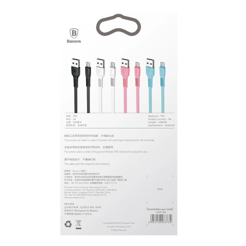 Kup Cablu micro USB Baseus Tough Series 2A 1m (alb) - BSU373WHT - {ean13} - Sklep Home Screen