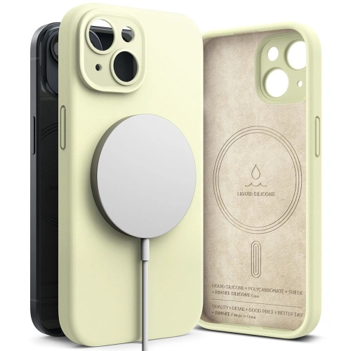 Kup Etui Ringke Silicone Magnetic MagSafe Apple iPhone 15 Napfényzöld - RGK1864 - {ean13} - Sklep Home Screen