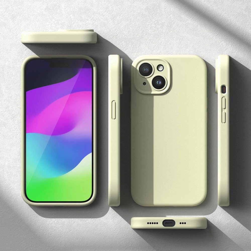 Etui Ringke Silicone Magnetic MagSafe Apple iPhone 15 Sunny Lime