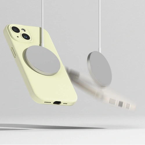 Kup Etui Ringke Silicone Magnetic MagSafe Apple iPhone 15 Napfényzöld - RGK1864 - {ean13} - Sklep Home Screen