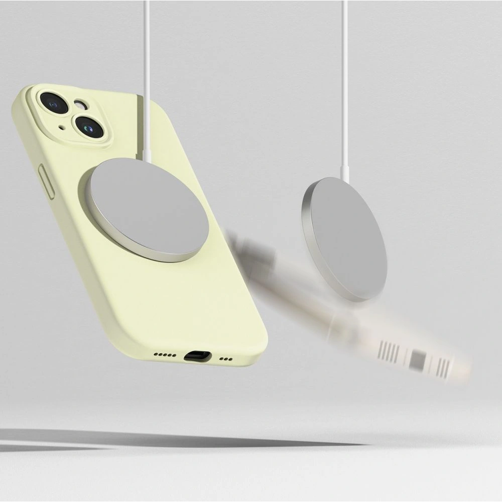 Etui Ringke Silicone Magnetic MagSafe Apple iPhone 15 Sunny Lime