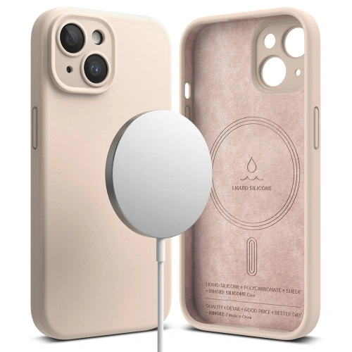 Kup Ringke Apple Carcasă Silicone Magnetic MagSafe iPhone 15 Pink Sand - RGK1865 - {ean13} - Sklep Home Screen