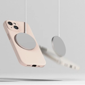 Etui Ringke Silicone Magnetic MagSafe Apple iPhone 15 Pink Sand