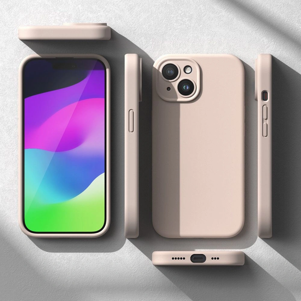 Etui Ringke Silicone Magnetic MagSafe Apple iPhone 15 Pink Sand