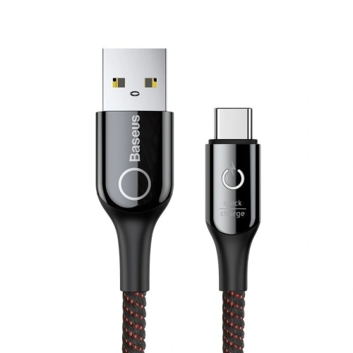 Kup Cablul USB-C cu LED Baseus de tip C QC 3.0 1m (negru) - BSU376BLK - {ean13} - Sklep Home Screen