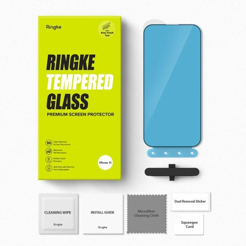 Kup Edzett üveg Ringke Tempered Glass Apple iPhone 15 Fekete - RGK1871 - {ean13} - Sklep Home Screen