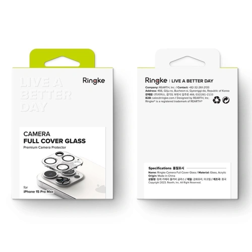 Kup Ringke Apple Toughened Camera Glass Camera Protector Glass iPhone 15 Pro Max Clear [2 PACK] - RGK1883 - {ean13} - Sklep Home Screen