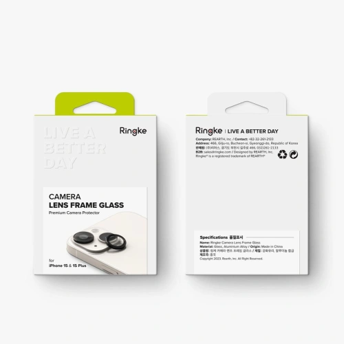 Kup Ringke Apple Overlay Camera Frame Protector iPhone 15 / 15 Plus negru - RGK1888 - {ean13} - Sklep Home Screen
