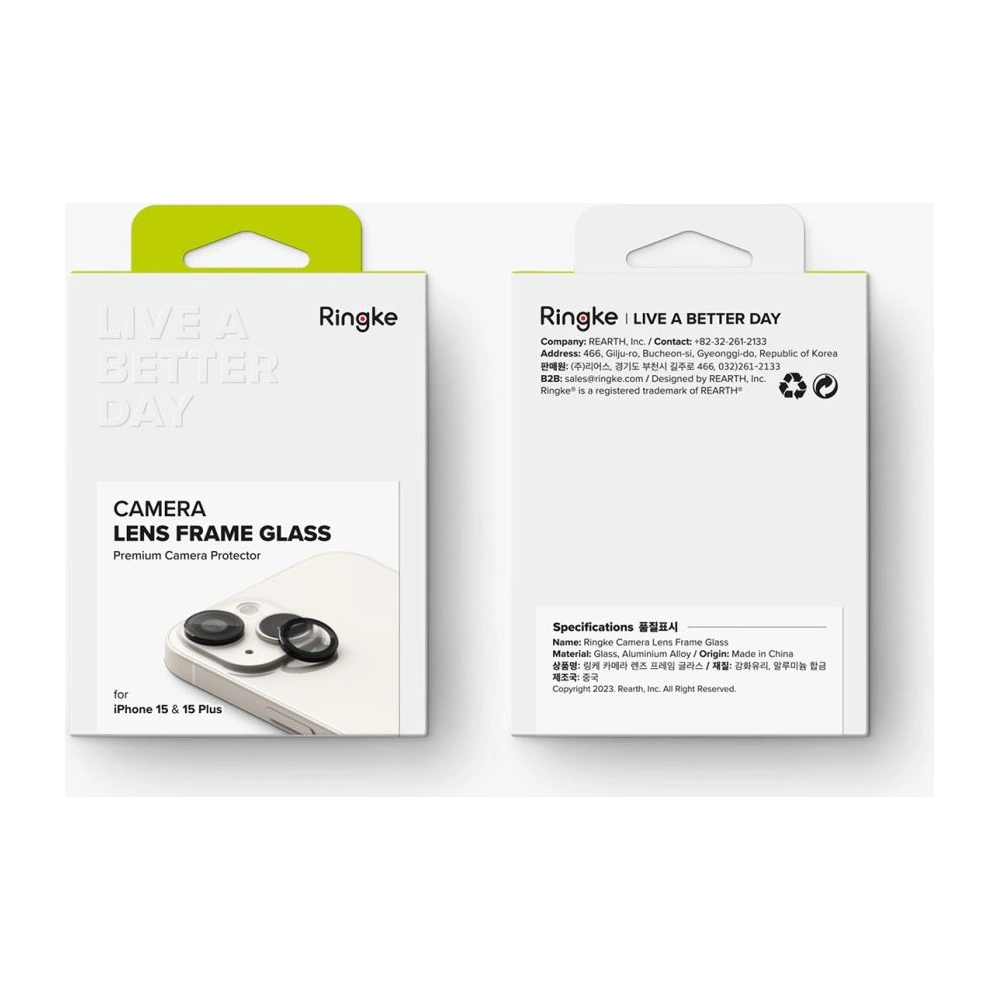 Nakładka Ringke Camera Frame Protector Apple iPhone 15 / 15 Plus Black