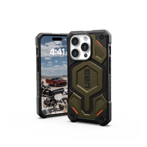 Kup Case UAG Urban Armor Gear Monarch Pro Apple iPhone 15 Pro MagSafe (kevlar element grün) - UAG1219 - {ean13} - Sklep Home Screen