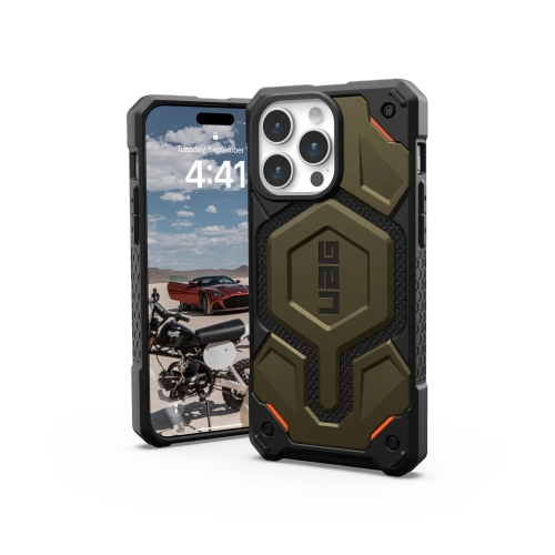 Kup Case UAG Urban Armor Gear Monarch Pro Apple iPhone 15 Pro Max MagSafe (kevlar element grün) - UAG1220 - {ean13} - Sklep Home Screen