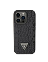 Kup Case Guess GUHCP15LPCRTHCK Apple iPhone 15 Pro Hardcase Croco Triangle Metal Logo schwarz/black - GUE2903 - {ean13} - Sklep Home Screen