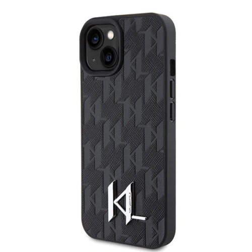 Kup Case Karl Lagerfeld KLHCP15SPKLPKLK Apple iPhone 15 Hardcase Leder Monogram Heißpräge Metalllogo schwarz/black - KLD1711 - {ean13} - Sklep Home Screen