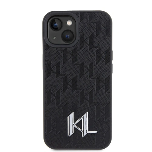 Kup Case Karl Lagerfeld KLHCP15SPKLPKLK Apple iPhone 15 Hardcase Leder Monogram Heißpräge Metalllogo schwarz/black - KLD1711 - {ean13} - Sklep Home Screen