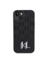 Kup Karl Lagerfeld Apple Caz KLHCP15SPKLPKLK iPhone 15 hardcase piele Monogram Hot Stamp Metal Logo negru / negru - KLD1711 - {ean13} - Sklep Home Screen