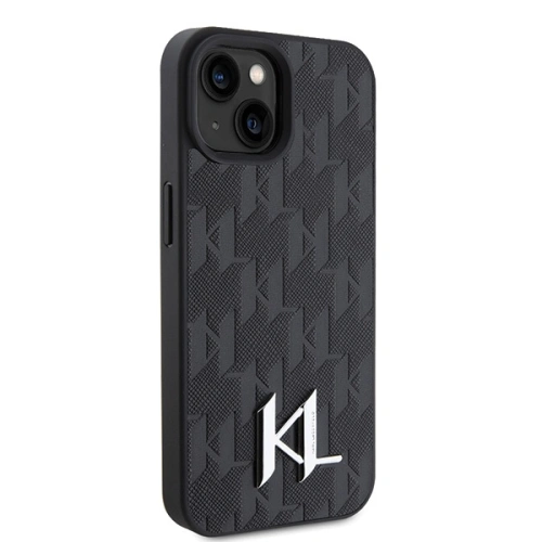 Kup Case Karl Lagerfeld KLHCP15SPKLPKLK Apple iPhone 15 Hardcase Leder Monogram Heißpräge Metalllogo schwarz/black - KLD1711 - {ean13} - Sklep Home Screen