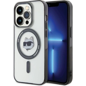 Etui Karl Lagerfeld KLHMP15LHCHNOTK Apple iPhone 15 Pro hardcase IML Choupette`s Head MagSafe transparent