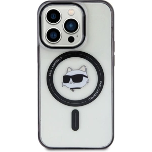Etui Karl Lagerfeld KLHMP15LHCHNOTK Apple iPhone 15 Pro hardcase IML Choupette`s Head MagSafe transparent