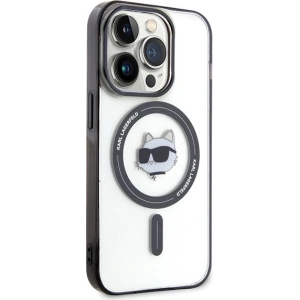 Etui Karl Lagerfeld KLHMP15LHCHNOTK Apple iPhone 15 Pro hardcase IML Choupette`s Head MagSafe transparent