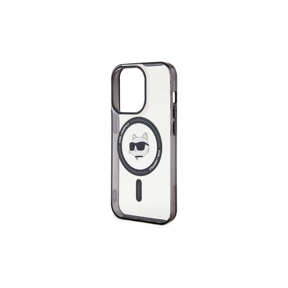 Etui Karl Lagerfeld KLHMP15LHCHNOTK Apple iPhone 15 Pro hardcase IML Choupette`s Head MagSafe transparent