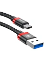 USB-C USB 3.0 kábel Baseus Golden Belt 3A 1m (piros)