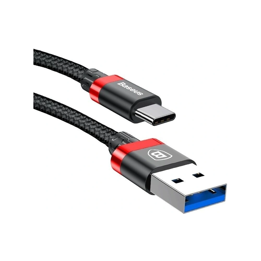 Kabel USB-C USB 3.0 Baseus Golden Belt 3A 1m (czerwony)