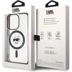 Etui Karl Lagerfeld KLHMP15LHCHNOTK Apple iPhone 15 Pro hardcase IML Choupette`s Head MagSafe transparent