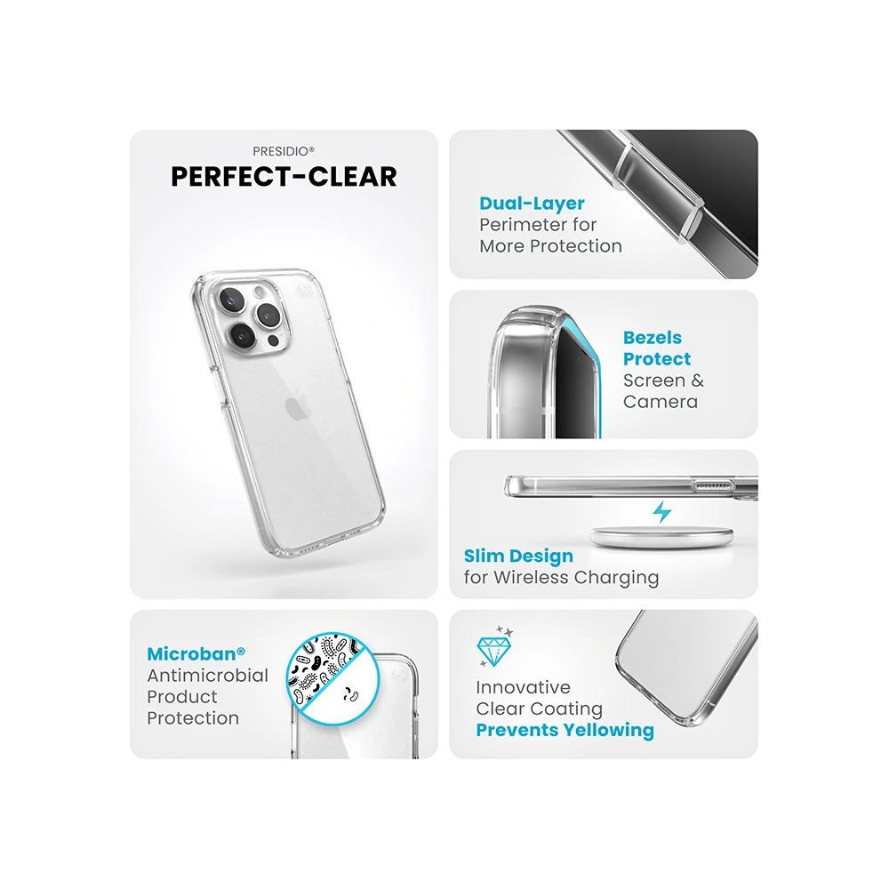 Etui Speck Presidio Perfect-Clear Apple iPhone 15 Pro (Clear)