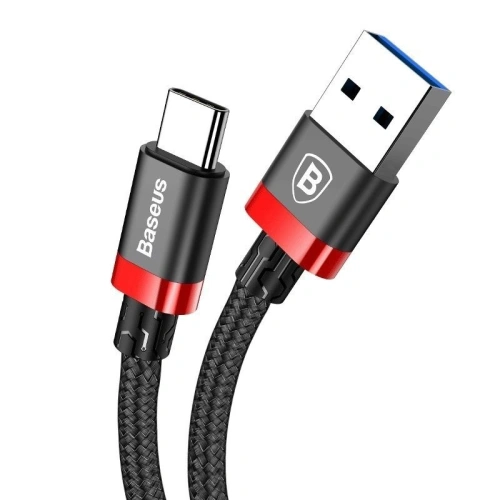 Buy Baseus Golden Belt USB-A to USB-C 3A 1m Red - BSU380RED - {ean13} - Home Screen Store Europe