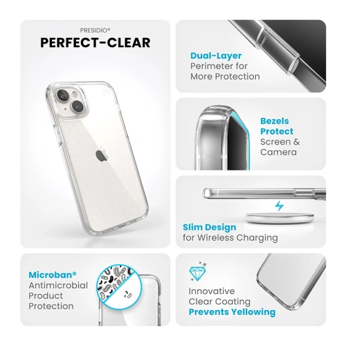 Buy Speck Presidio Perfect-Clear Apple iPhone 15 Plus / 14 Plus (Clear) - SPK486 - {ean13} - Home Screen Store Europe