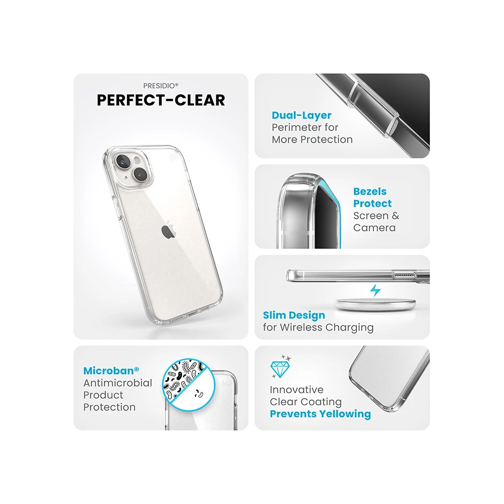 Etui Speck Presidio Perfect-Clear Apple iPhone 15 Plus / 14 Plus (Clear)
