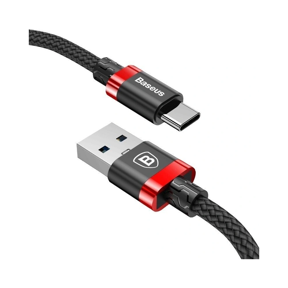 Kabel USB-C USB 3.0 Baseus Golden Belt 3A 1m (czerwony)