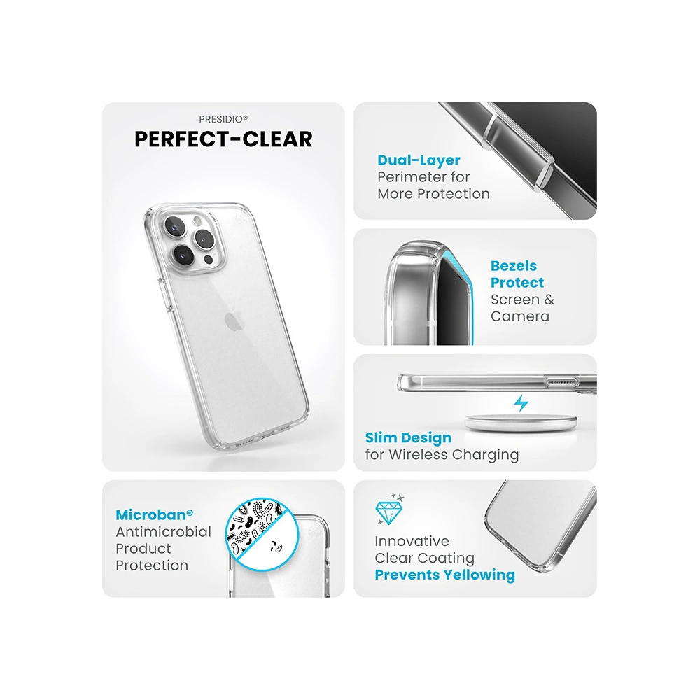 Etui Speck Presidio Perfect-Clear Apple iPhone 15 Pro Max (Clear)
