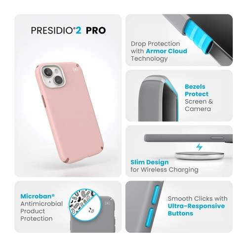 Kup Etui Speck Presidio2 Pro Apple iPhone 15 (Dahlia Pink/Rózsa Réz/Fehér) - SPK489 - {ean13} - Sklep Home Screen