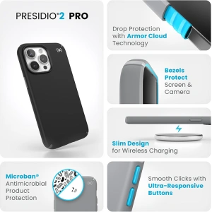 Buy Speck Presidio2 Pro Apple iPhone 15 Pro Max (Black/Slate Grey/White) - SPK491 - {ean13} - Home Screen Store Europe