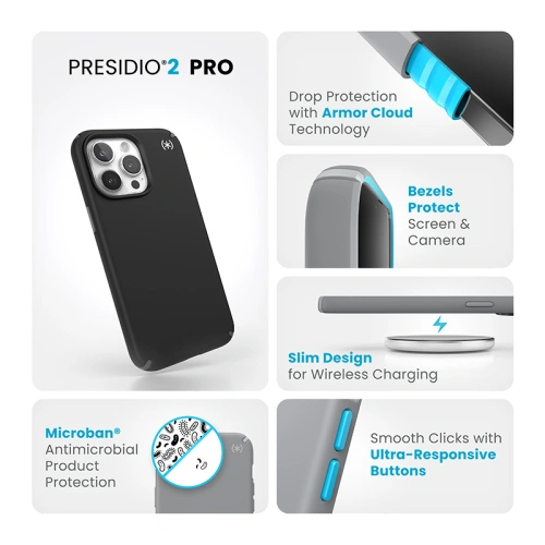 Kup Etui Speck Presidio2 Pro Apple iPhone 15 Pro Max (Black/Slate Grey/White) - SPK491 - {ean13} - Sklep Home Screen