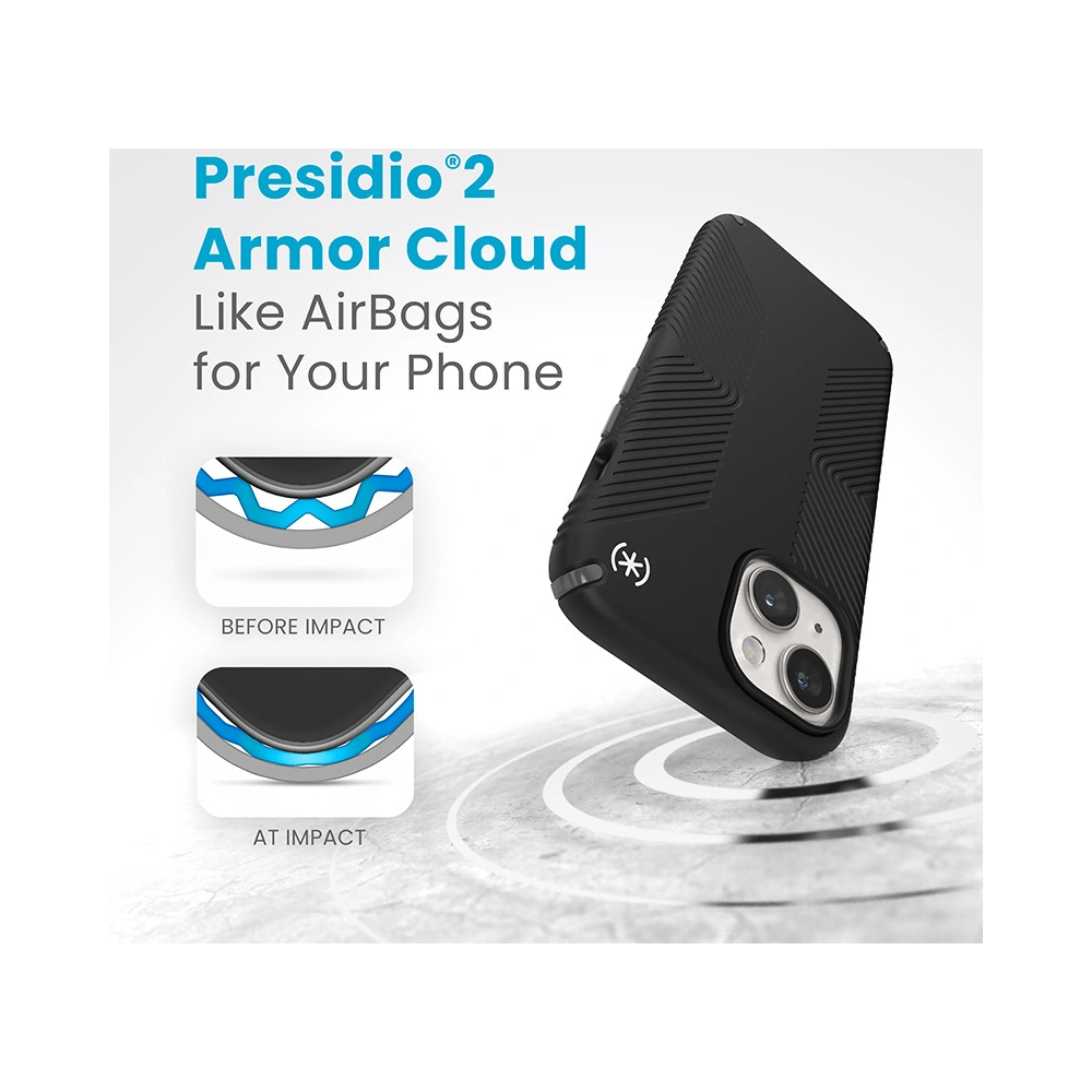 Etui Speck Presidio2 Grip Apple iPhone 15 (Black/Slate Grey/White)