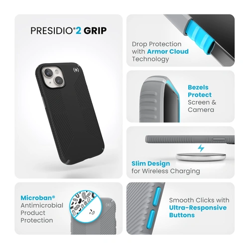 Kup Etui Speck Presidio2 Grip Apple iPhone 15 (Černá/Slate Grey/Bílá) - SPK492 - {ean13} - Sklep Home Screen