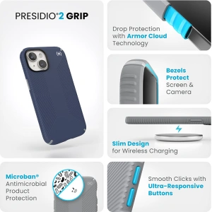 Kup Etui Speck Presidio2 Grip Apple iPhone 15 (Coastal Blue/Dustgrey/White) - SPK493 - {ean13} - Sklep Home Screen