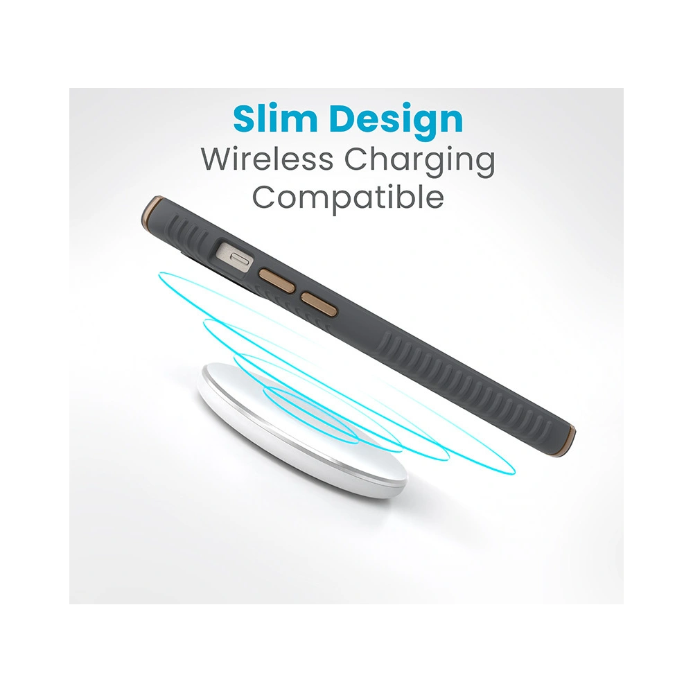 Etui Speck Presidio2 Grip Apple iPhone 15 (Charcoal Grey/Cool Bronze/White)