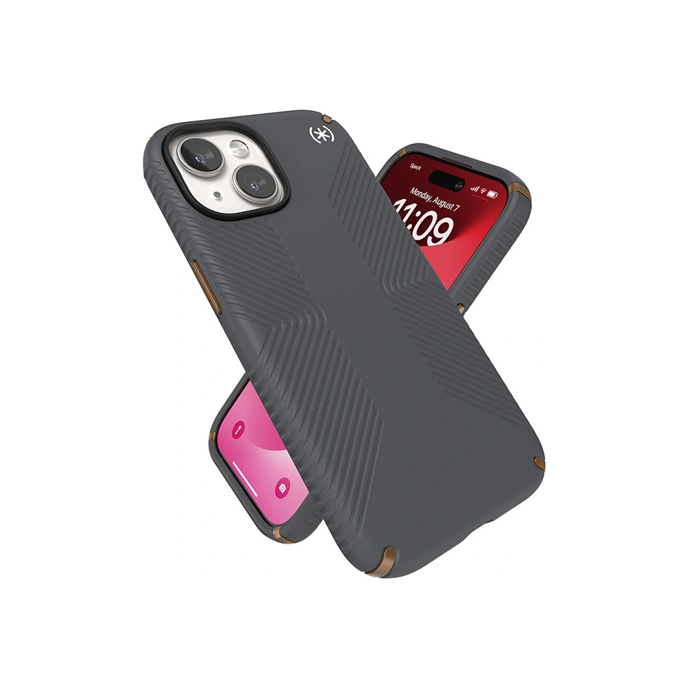 Etui Speck Presidio2 Grip Apple iPhone 15 (Charcoal Grey/Cool Bronze/White)