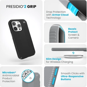 Kup Etui Speck Presidio2 Grip Apple iPhone 15 Pro (Černá/Slate Grey/Bílá) - SPK496 - {ean13} - Sklep Home Screen