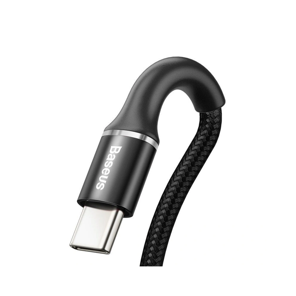 Kabel USB-C z podświetleniem LED Baseus Halo 3A 0,5m (czarny)