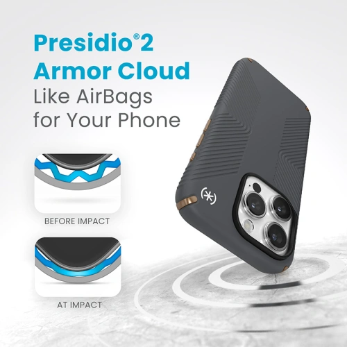Buy Speck Presidio2 Grip Apple iPhone 15 Pro (Charcoal Grey/Cool Bronze/White) - SPK498 - {ean13} - Home Screen Store Europe