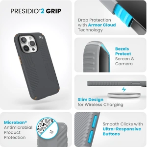 Kup Etui Speck Presidio2 Grip Apple iPhone 15 Pro (Charcoal Grey/Cool Bronze/White) - SPK498 - {ean13} - Sklep Home Screen