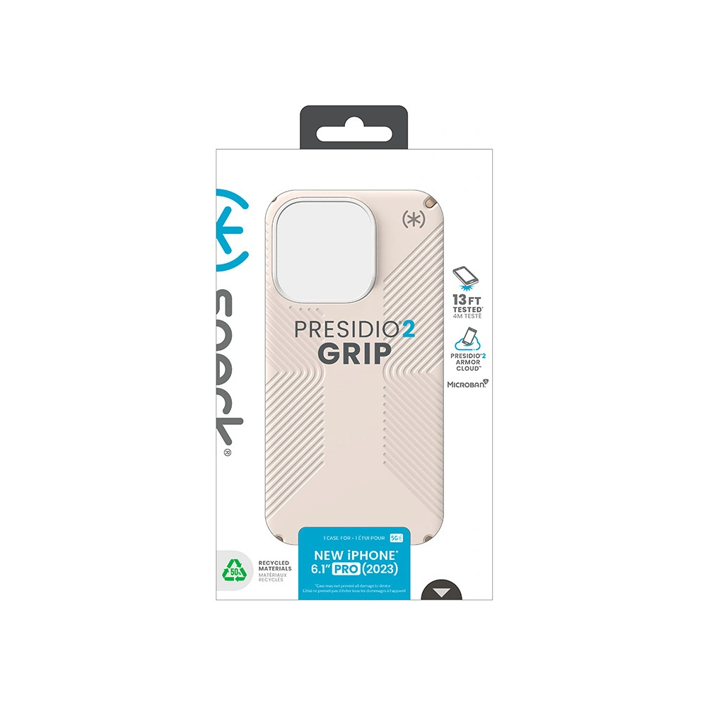 Etui Speck Presidio2 Grip Apple iPhone 15 Pro (Bleached Bone/Heirloom Gold/Hazel Brown)