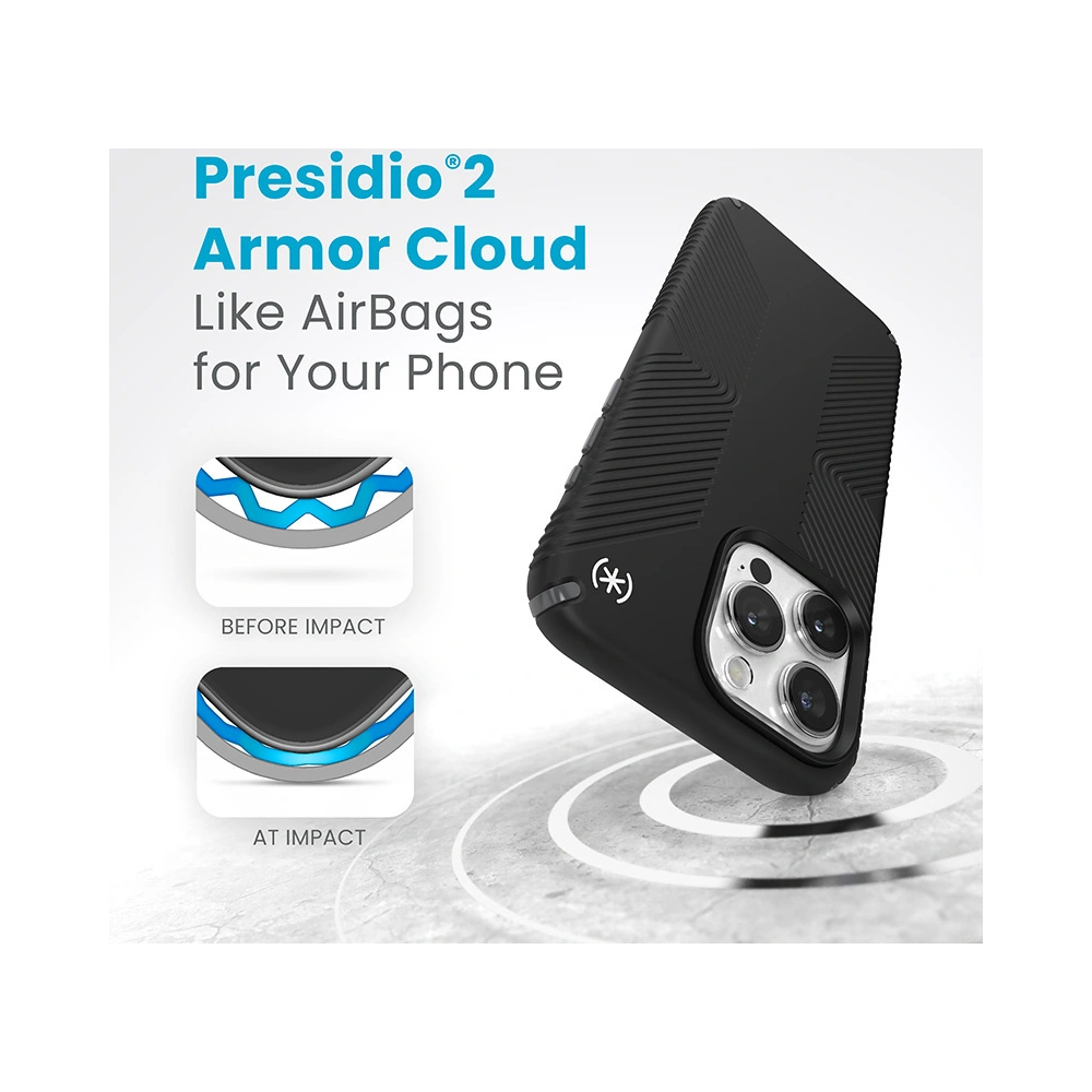 Etui Speck Presidio2 Grip Apple iPhone 15 Pro Max (Black/Slate Grey/White)