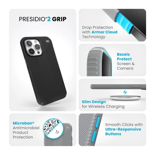 Kup Etui Speck Presidio2 Grip Apple iPhone 15 Pro Max (Black/Slate Grey/White) - SPK500 - {ean13} - Sklep Home Screen