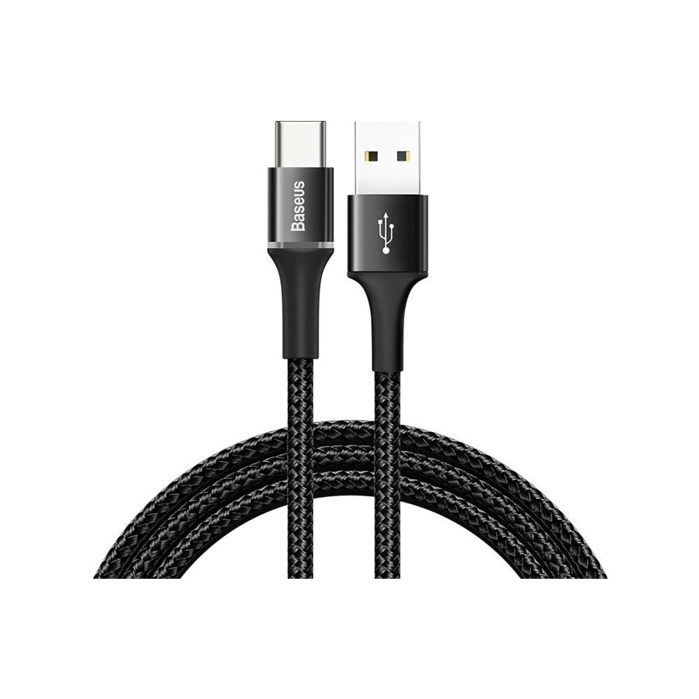 Kabel USB-C z podświetleniem LED Baseus Halo 3A 1m (czarny)